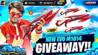 New M1014 Evo Gun Skin Giveaway Garena Free Fire Live [upl. by Nywled]