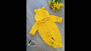 Knitting baby romper design 🔥handmade shorts [upl. by Alleroif]