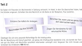 Brief an die Rezeption eines Hotels  Goethe Zertifikat B2 Schreiben Teil 2 [upl. by Callas]