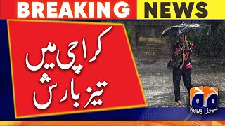 Karachi weather updates  Heavy Rainfall  Karachi  Geo News [upl. by Dnumsed]