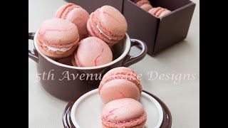 Strawberry Swirl Macarons with Créme Fraîche Filling [upl. by Jeconiah]