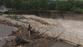 Partial failure of Minnesota dam confirmed as water levels begin to drop [upl. by Bowles]