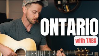 Novo Amor Ontario Guitar Tutorial  TABS [upl. by Gnen]