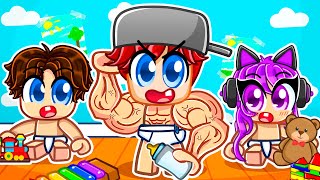 Becoming The BUFFEST Baby in Roblox [upl. by Hofstetter]