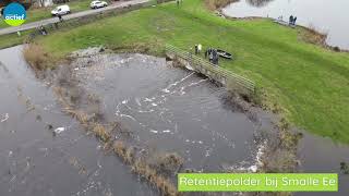 Polders Smalle Ee in Smallingerland en Soestpolder bij Burgum worden onder water gezet [upl. by Leahcar643]