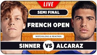 SINNER vs ALCARAZ • French Open 2024 SF • LIVE Tennis Watchalong Stream [upl. by Tamqrah541]