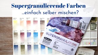 Supergranulierende Aquarellfarben von Schmincke lassen sie sich auch einfach mischen [upl. by Saum178]