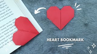 Easy Origami Heart Bookmark  How To Make Heart Bookmark Very Easy  Step By Step  Suhu Origami [upl. by Eisdnyl]