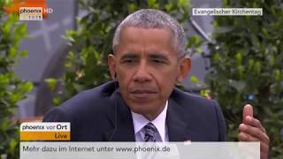 Evangelischer Kirchentag 2017 Diskussion mit Angela Merkel und Barack Obama am 255 2017 in Berlin [upl. by Veejar]