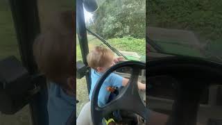 Wipers on the bus go swish swish swish familyvlog funny vlog farming farmkid dadlife momlife [upl. by Beutner]