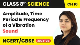 Amplitude Time Period and Frequency of a Vibration  Sound  Class 8 Science Ch 10  CBSE 202425 [upl. by Alidis]