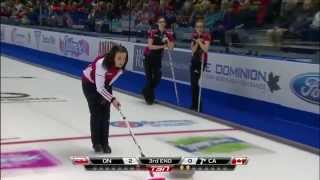 2013 Scotties Tournament Of Hearts Homan ON vs Nedohin CAN  Draw17 [upl. by Atekihc654]