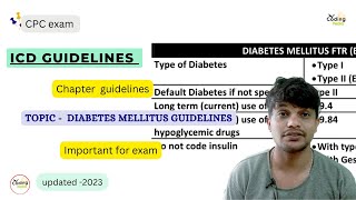 ICD guidelines ll Diabetes mellitus ll cpcexam cpt icd medicalcoding aapc medical [upl. by Trescott345]