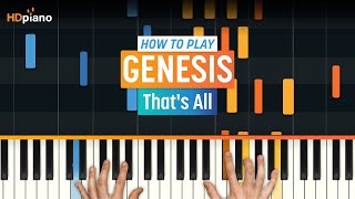 How to Play quotThats Allquot by Genesis  HDpiano Part 1 Piano Tutorial [upl. by Llenrad274]