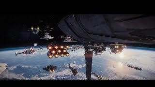 Rogue One A Star Wars Story  Space amp Aerial Battle of Scarif Supercut [upl. by Onitnerolf]