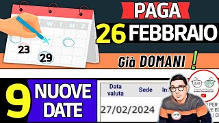 Inps PAGA 26 FEBBRAIO ⚡ NUOVI PAGAMENTI 2024 DATE ANTICIPI ➡ ADI AUU ISEE BONUS IRPEF PENSIONI [upl. by Adnovaj]