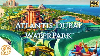 Atlantis Dubai Water Park Slide Aquaventure Waterpark Rides Tour Lazy River and More [upl. by Goran]