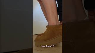 size UP or DOWN with the uggs ultra mini platform honest review 🤎🐻✨ life fashion trending [upl. by Brandes]