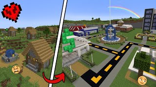 I Transformed a Village in Hardcore Minecraft [upl. by Ezri]