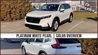 2023 Honda CRV Platinum White Pearl  Color Overview [upl. by Rochelle]