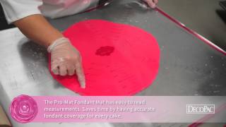 DecoTips Easy Fondant Rolling with the Pro Mat [upl. by Ebbarta]