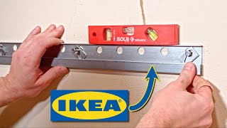 IKEA Method Aufhängeschiene montieren im Altbau  KüchenOberschränke anbringen  Wandschiene [upl. by Jarrett193]