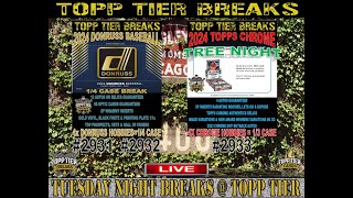 TUESDAY BASEBALL CARD BREAKS  TOPP TIER  2024 DONRUSS 2931 amp 2932  2024 TOPPS CHROME 2933 [upl. by Thistle]