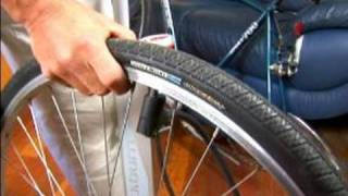 How to Repair a Bicycle Tire  How to Seat the Tire amp Tire Valve [upl. by Acilejna377]