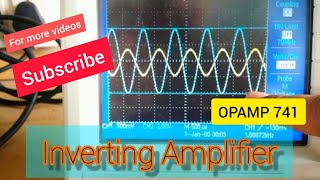 Inverting Amplifier Using Opamp  Circuit Diagram  Breadboard WiringOutput on DSO [upl. by Edwards450]