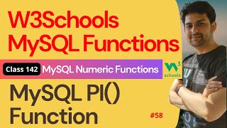 MySQL Functions  MySQL Numeric Functions  MySQL PI Function 58  142 W3Schools SQL Functions [upl. by Bunnie]