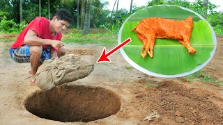 RARE Indian Desert Food  Cooking Whole Lamb In an Underground  Village Cooking [upl. by Ermin]