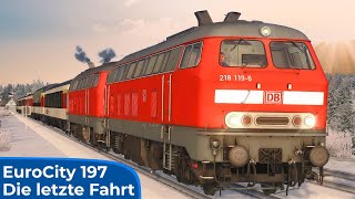 TRAIN SIMULATOR 2021  Die letzte Fahrt – SBB EuroCity 197  ALLGÄUBAHN Lindau  Kempten amp BR 218 [upl. by Gorlicki]