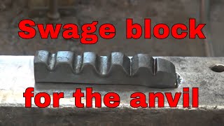 Forging a swage block for the anvil  blacksmithing tools [upl. by Nyltac]