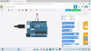 Tinkercad single LED Arduino Uno Simulation [upl. by Aehtorod909]