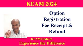 KEAM 2024 ll Option Registration Fee Receipt [upl. by Earas]