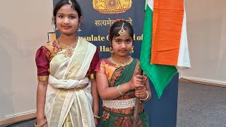 Vandemataram dance  Consulate General of India in Hamburg  Potturu Sisters [upl. by Panchito283]