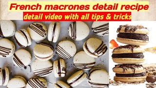 Never fail French Macarons recipe with all tips for beginners macrones recipe by bakesnspices [upl. by Arraet]