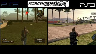 Mercenaries 2 World in Flames PS2 vs PS3  Side by Side Comparison [upl. by Ulphiah]