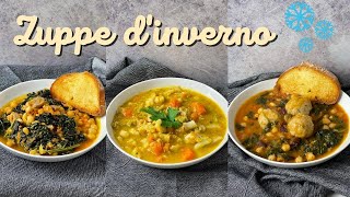 3 ZUPPE COMFORT FOOD PER LINVERNO [upl. by Smallman]