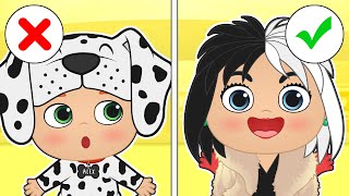 BEBÊ LILY 🐶 Disfarce de Cruella de Vil [upl. by Maddock]