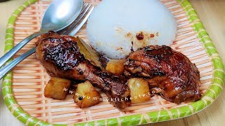 Chicken Adobo with Pineapple  Pasarapin pa natin ang Adobong Manok [upl. by Ahsimak]