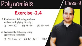 Polynomials Class  9th Maths Ex 24 Q2 Q3  Factorise the following using appropriate identities [upl. by Eeleak]