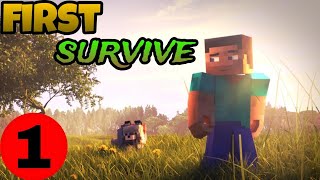 First Day In My Survival World  Part 1  minecraft minecraftgameplay minecraftsurvivalseries [upl. by Ayidah544]