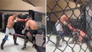 SEAN STRICKLAND PUTS AN ABSOLUTE BEAT DOWN ON A NAVY SEAL DURING SPARRING [upl. by Franci]