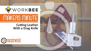 Makers Minute  Cutting Leather With a Drag Knife  WorkBee CNC Machine [upl. by Llerdnod929]