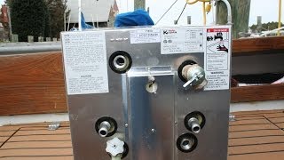 Water Heater on boat with engine heat exchanger [upl. by Gnehp]