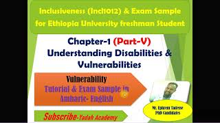 Inclusiveness chapter 1 Part V Tutor in Amharic [upl. by Llohcin]