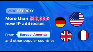 ABCproxy Added 100000 IPs from Europe America and other popular countries residentialproxy s5 [upl. by Ettenwahs94]