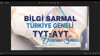 232425 MAYIS 2024 BİLGİ SARMAL TYT AYT 4DENEME SINAVI YORUMLARI  BİLGİ SARMAL CEVAPLARI NE ZAMAN [upl. by Zins]