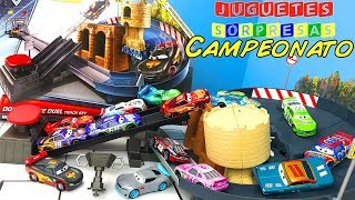 Carros de Carrera para niños  Pista de Coches DISNEY CARS DOUBLE LANE DUEL TRACK SET [upl. by Ellicott]